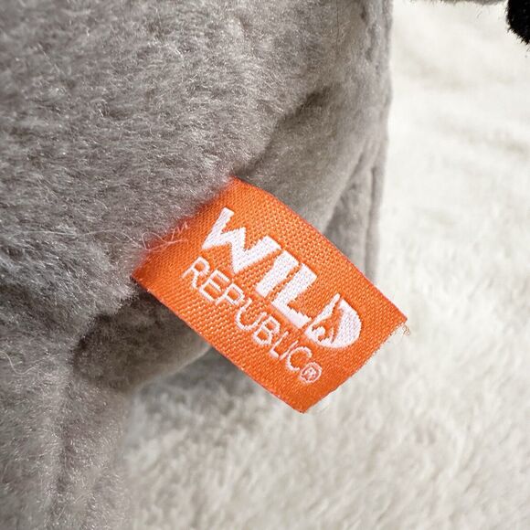 Wild Republic Hippo Plush Stuffed Realistic Grey Hippopotamus 12" Cuddlekins - Picture 3 of 5